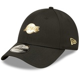 New Era Los Angeles Lakers NBA Pin Metallic Black Gold 9Forty Adjustable Cap - One-Size