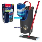 Vileda Reinigungssystem & Eimer H2PRO Flat Mop System  (1 x Flachwischer, 1 x Eimer mit Zweitanksystem, 1 x Wischbezug)
