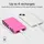 SBS Powerbank fast charge mit 10.000 mAh und 2 USB Rosa