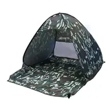 Strandmuschel Pop Up Strandzelt, 2-3 Personen Strandmuschel, Tragbares Sonnenschutz Zelt, UV Schutz 50+, Ideal für Strand, Garden, Camping, Angeln und Picknick (Camouflage)