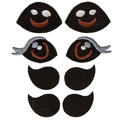 buttinette Applikationen "Augen und Nüstern", Größe: 3 cm, Inhalt: 8 Stück