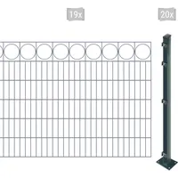 Arvotec Doppelstabmattenzaun »EASY 120 zum Aufschrauben "Ring" mit Zierleiste«, Zaunhöhe 120 cm, Zaunlänge 2 - 60 m 38871603-0 anthrazit H/L: 120 cm x 38 m