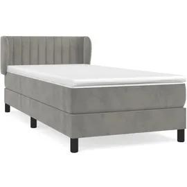 vidaXL Boxspringbett 100 x 200 cm Hellgrau