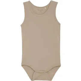 MINYMO Kinder Kurzarmbody "Body W/O Sleeves" in Braun | Gr.: 80