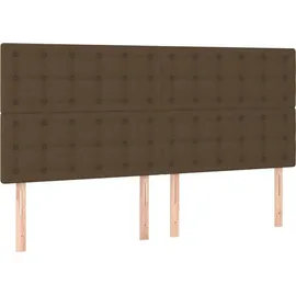 vidaXL Boxspringbett mit Matratze Dunkelbraun 180x200 cm Stoff