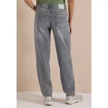 Cecil High Waist Barrel Leg Jeans, im Loose Fit - grau