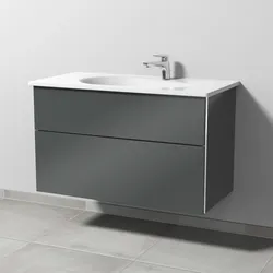 Sanipa Waschtischunterschrank „3way“ in Anthrazit (glanz)