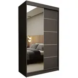 masseno Schwebetürenschrank MIRELLA 120 x 216 x 61 cm Grau