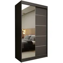 masseno Schwebetürenschrank MIRELLA 120 x 216 x 61 cm Grau