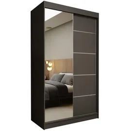 masseno Schwebetürenschrank MIRELLA 120 x 216 x 61 cm Grau
