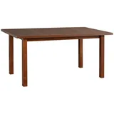 Esstisch PENELOPE 2 Walnuss Massivholz ausziehbar 160x92x76 cm mit 32mm Tischplatte - Braun