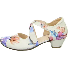 THINK! Leder-Pumps in Weiß/ bunt, Größe 38 EU
