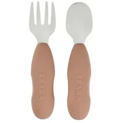 BEABA® Lernbesteck 2er Set aus Edelstahl in Pralin