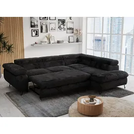 MKS Meble Eckcouch Schwarz 3-Sitzer