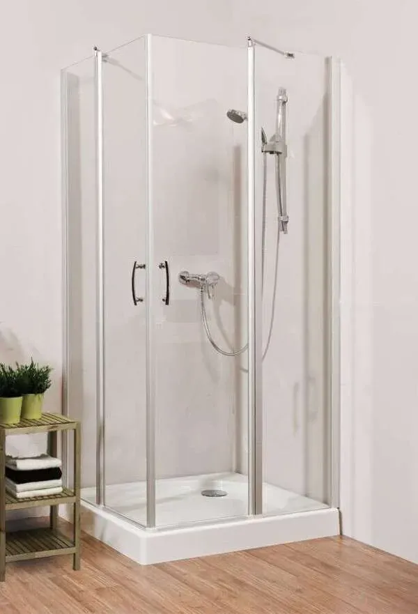 DuSchu Dusar Eckeinstieg Glass 5.0 Neo mit Pendeltür.. - Duschkabine