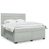 vidaXL Boxspringbett 180 x 200 cm Hellgrau