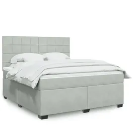vidaXL Boxspringbett 180 x 200 cm Hellgrau