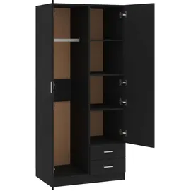 vidaXL Drehtürenschrank 80 x 180 x 52 cm schwarz