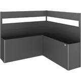 Biohort Sichtschutz zu Belvedere L200 2Stk mit Acrylglas Dunkelgrau-Metallic