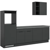 Roller Küchenzeile 260 cm Schwarz