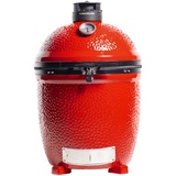 Kamado Joe Classic III Freistehender 18-Zoll-Holzkohlegrill in Rot, Seitenablagen, Grillzange und Aschenbecher
