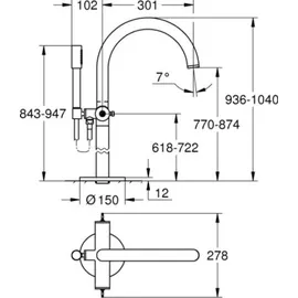 Grohe Atrio Private Collection UP-Wa-2-Gr-Arm, 1/2", Bd,-mont, superst.