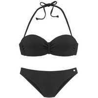 JETTE Bügel-Bandeau-Bikini, Damen schwarz, Gr.34 Cup C,