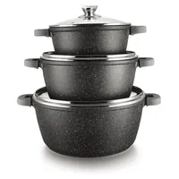Cheffinger Topf-Set 6-tlg. 3 x Kochtopf + 3 x Deckel