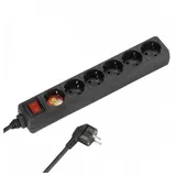 Vivanco ES6 S15 mit Schalter, 6-fach, 1.4m, schwarz (28261)