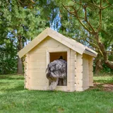 TIMBELA Hundehütte M401-1 Kleine Beige Braun FSC®