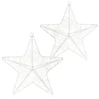 COM-FOUR Deko Stern Weihnachten 2x weiß