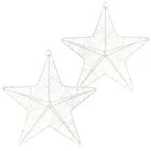 COM-FOUR Deko Stern Weihnachten 2x weiß
