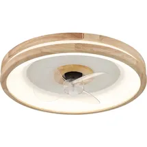 GLOBO Deckenventilator 50 cm Holzlampe Braun