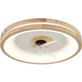 GLOBO Deckenventilator 50 cm Holzlampe Braun