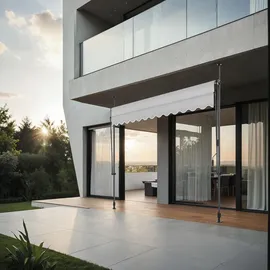 Tectake Klemmmarkise 300 x 180 cm hellgrau