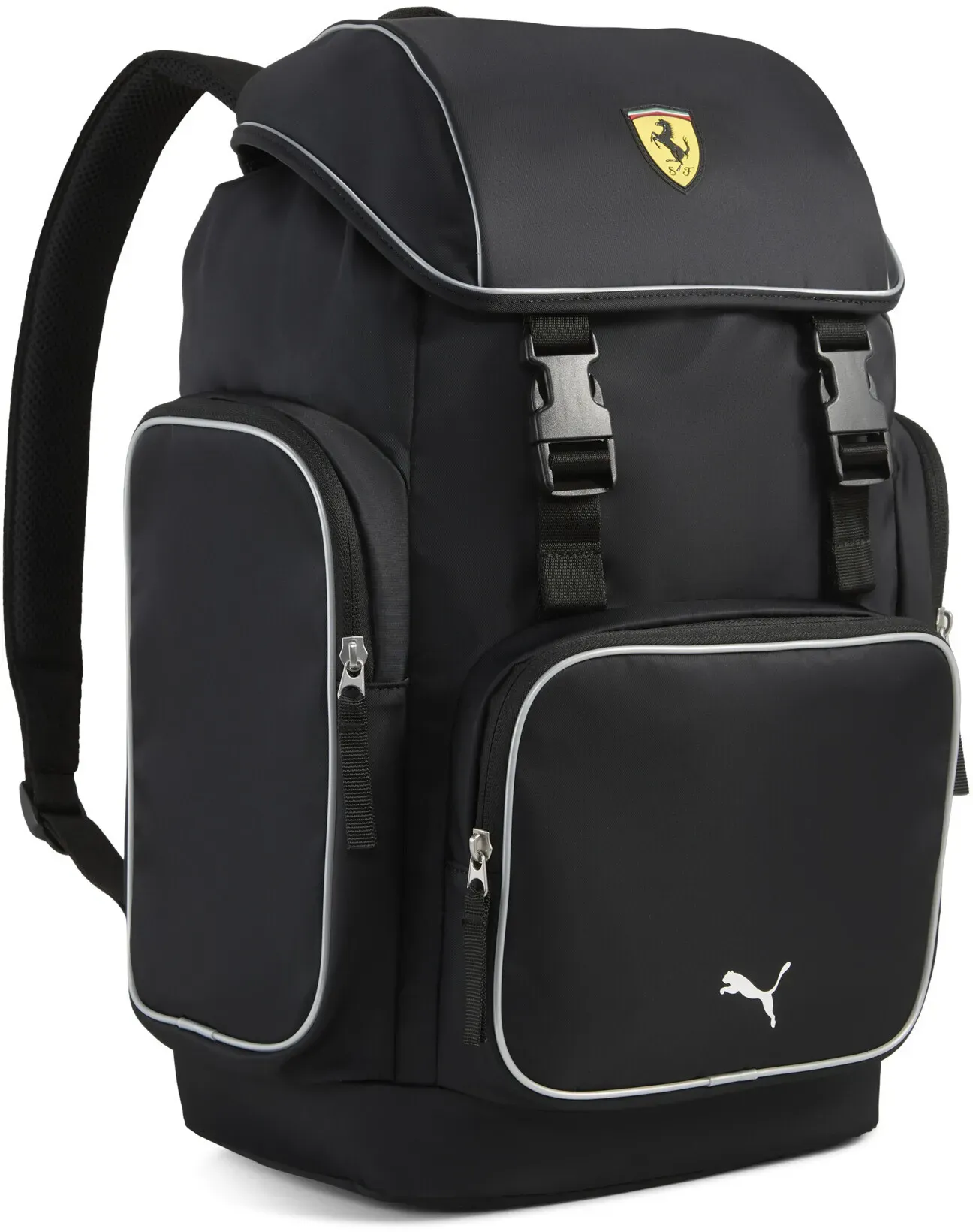 Freizeitrucksack PUMA "Scuderia Ferrari Race Lifestyle Rucksack Erwachsene", schwarz, Rucksäcke, B/H/T: 27.5cm x 46cm x 18cm, Polyester, B:27.5cm in Gr. OneSize H:46cm in Gr. OneSize T:18cm in Gr. OneSize