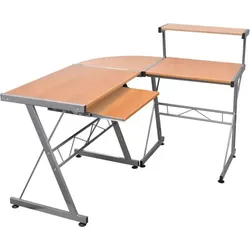 vidaXL Eck-Computertisch in Braun, 132 × 112 × 99 cm