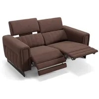 Sofanella 2-Sitzer Stoff LESINA, Relaxsofa, Designsofa, Designer Couch, Italienisches Sofa, 2er Sofa braun