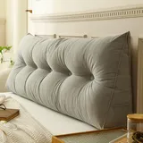 ABJGHYUT Keilkissen Kopfteil - Bettkeilkissen für Kopfteil - Großes und vielseitiges Dreieckskissen als Lesestützkissen,A,200x50x20cm