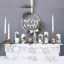 Partydeco Spitzkerze 24 cm 10 St. weiß