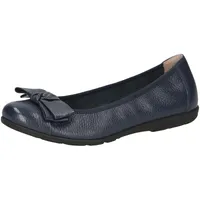 CAPRICE Damen Ballerinas Leder mit Schleife, Blau (Ocean Deer),