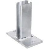 MR-Shop Pfostenträger für Zaunpfosten 60x40 mm (Platte 150x80 mm), verzinkt
