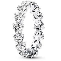 Pandora 193103C01 Damenring Reihe aus Herzen Ewigkeit, 50/15,9