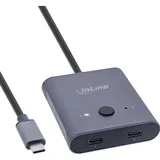 InLine InLine® USB-C Switch, bidirektionaler Umschalter, 10Gb/s, 100W