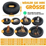 Lovpet LOVPET® Hundebett Hundekissen Katzenbett Bagel, Waschbar, Inkl. Napf + 3x Kauknochen, Hundesofa flauschig Kissen Rund aus Plüsch für Kleine, Mittelgroße & Große Hunde, Katzen