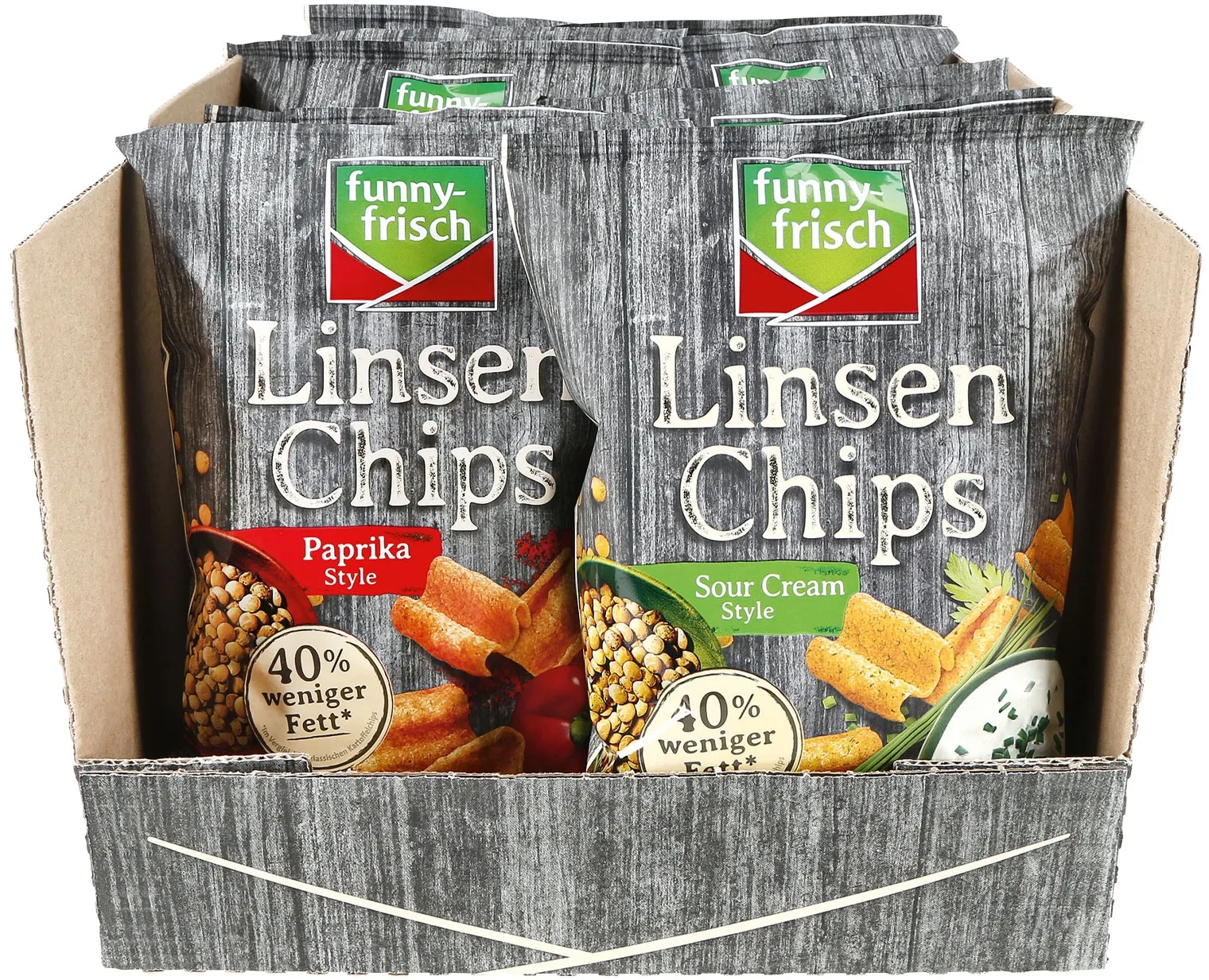 funny-frisch Linsenchips 90 g, verschiedene Sorten, 12er Pack