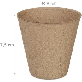 Relaxdays Anzuchttöpfe 120er Set Ø 7,5 cm