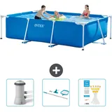 Intex Rahmenschwimmbecken rechteckig – 300x200x75 cm – Zubehör CB82 Blau No Size