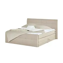 Sofa.de Boxspringbett mit Bettkasten ¦ beige ¦ Maße (cm): B: 200 H: 110