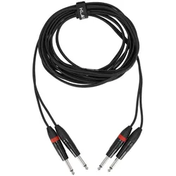 Klang Twin Audiokabel, 6 Meter 2x 6,3mm Klinke, male, mono - 2x 6,3mm Klinke, ma... - Audiokabel